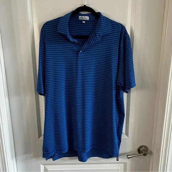 641 Peter Millar Striped Polo Size Large - Picture 1 of 4